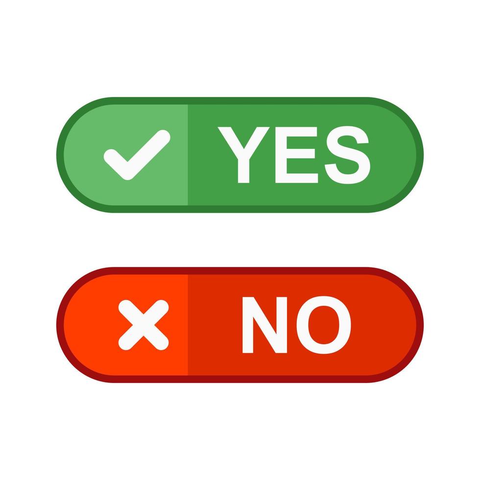 Yes No Option Line Icon vector