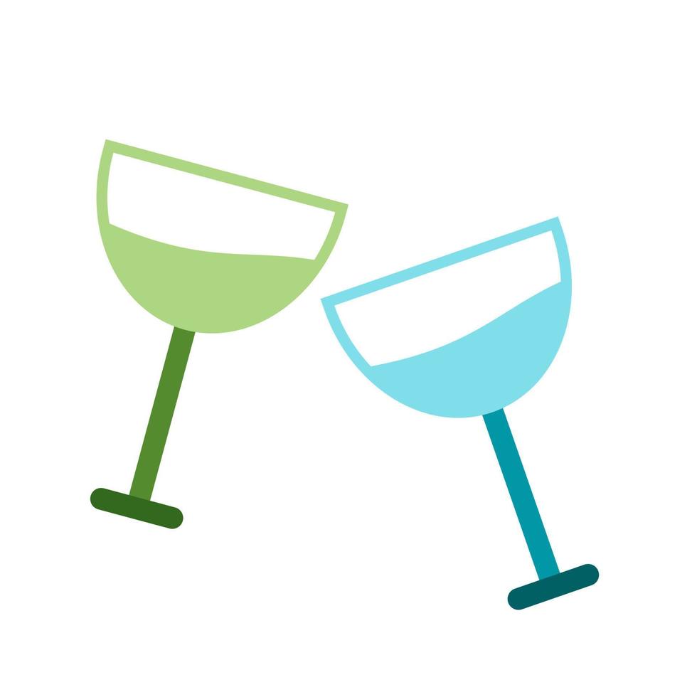 Party Glasses Line Icon vector