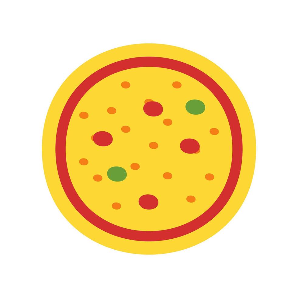 icono de línea de pizza vector