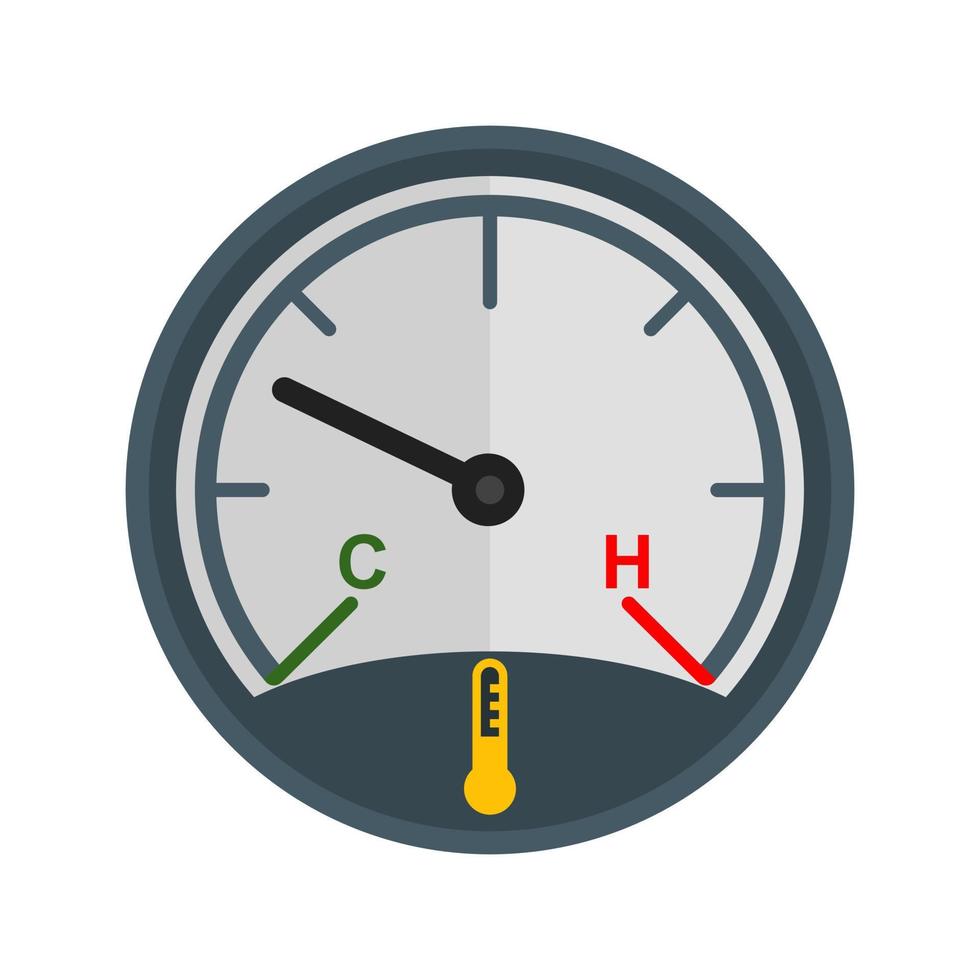 Car Temperature Line Icon vector