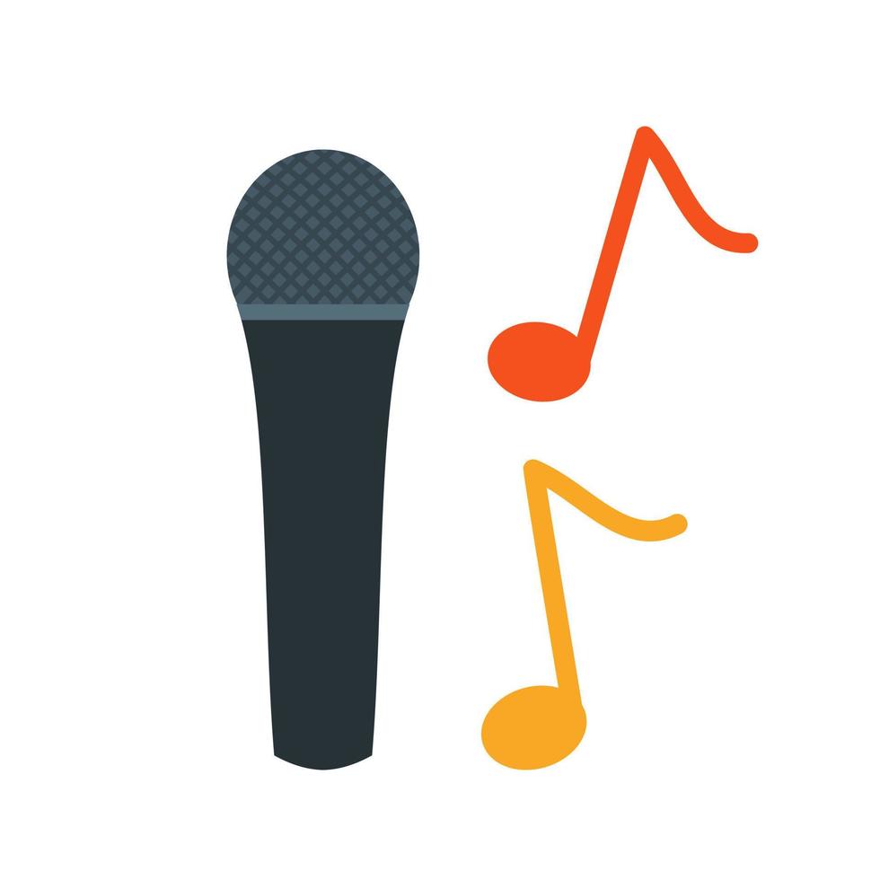 Singing on Mic Line Icon vector