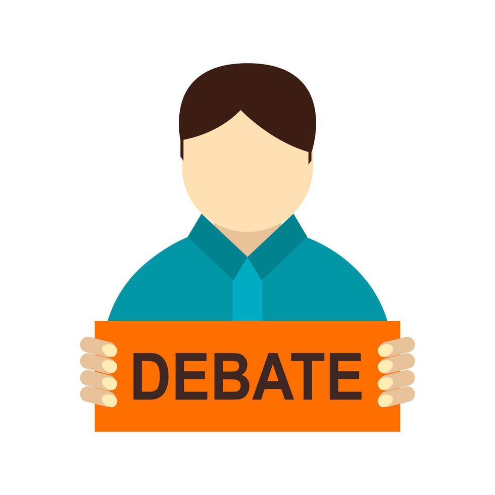 icono de línea de debate vector