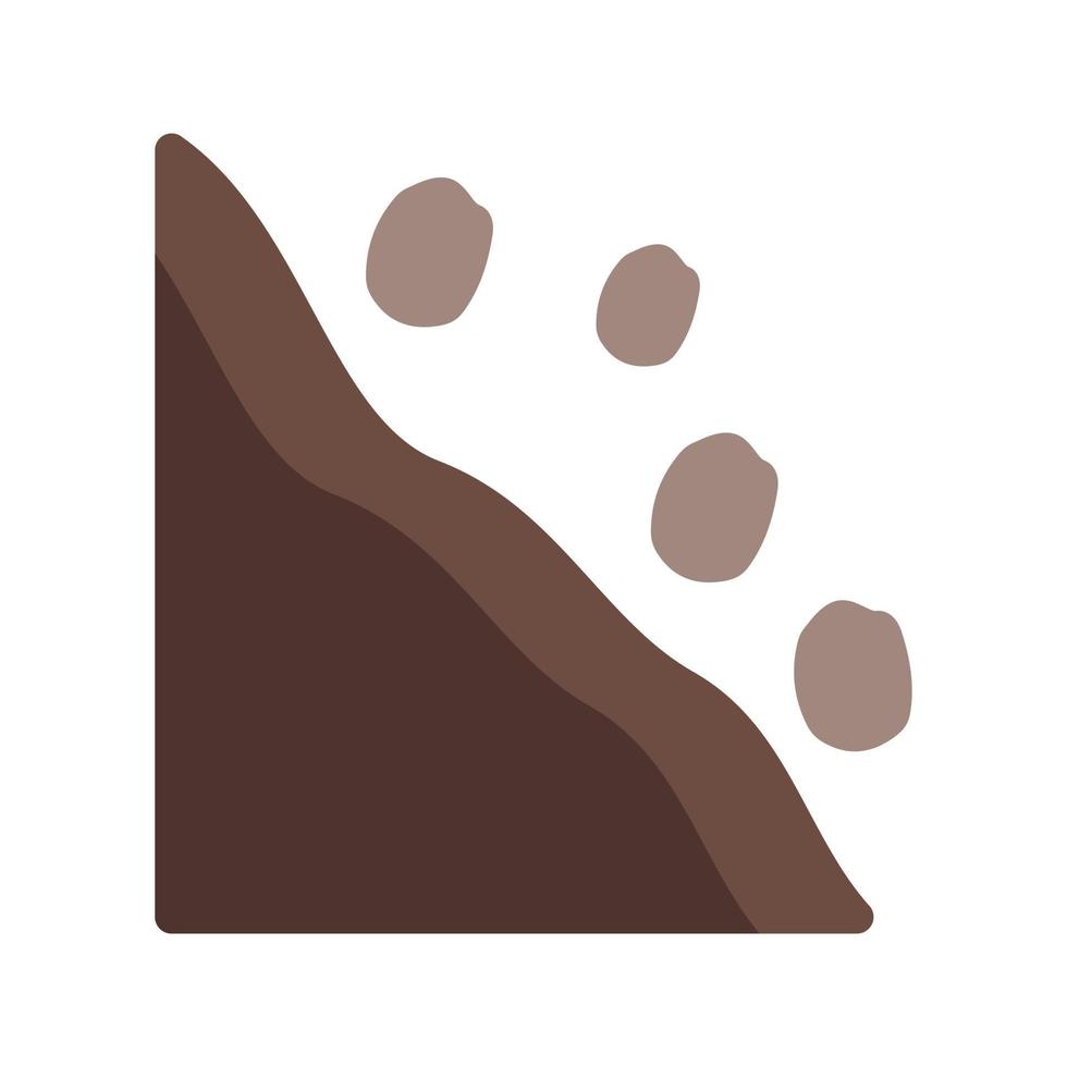 Snowslide Line Icon vector