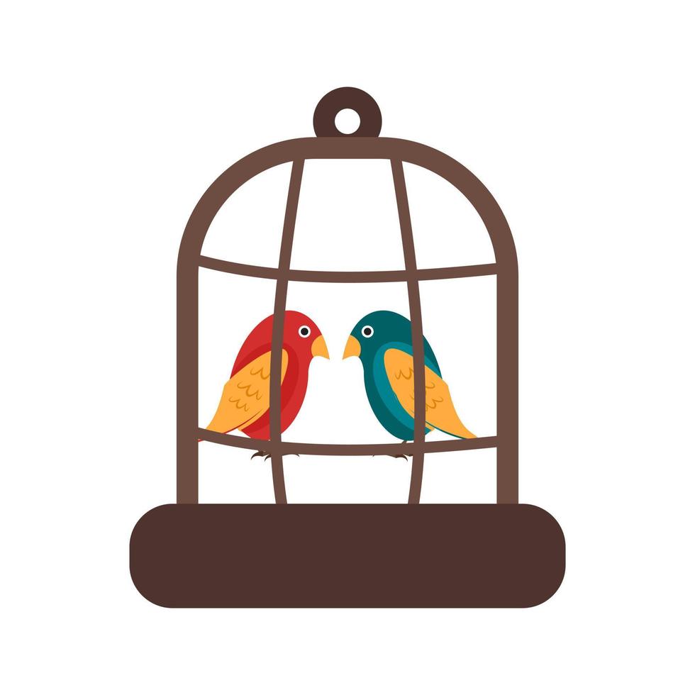 Bird in Bird House Line Icon vector
