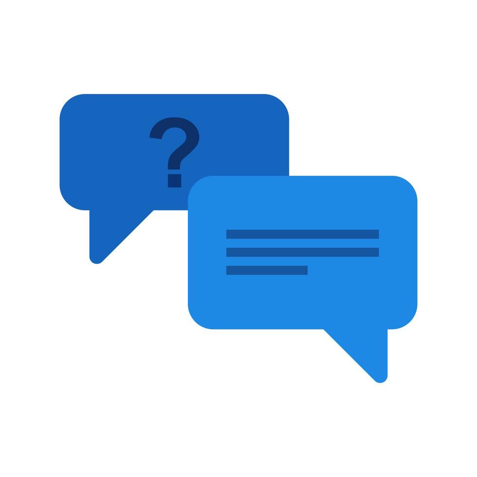 Replying to Question Line Icon vector