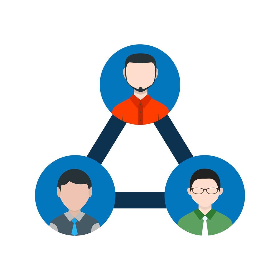 Customer Network Line Icon vector