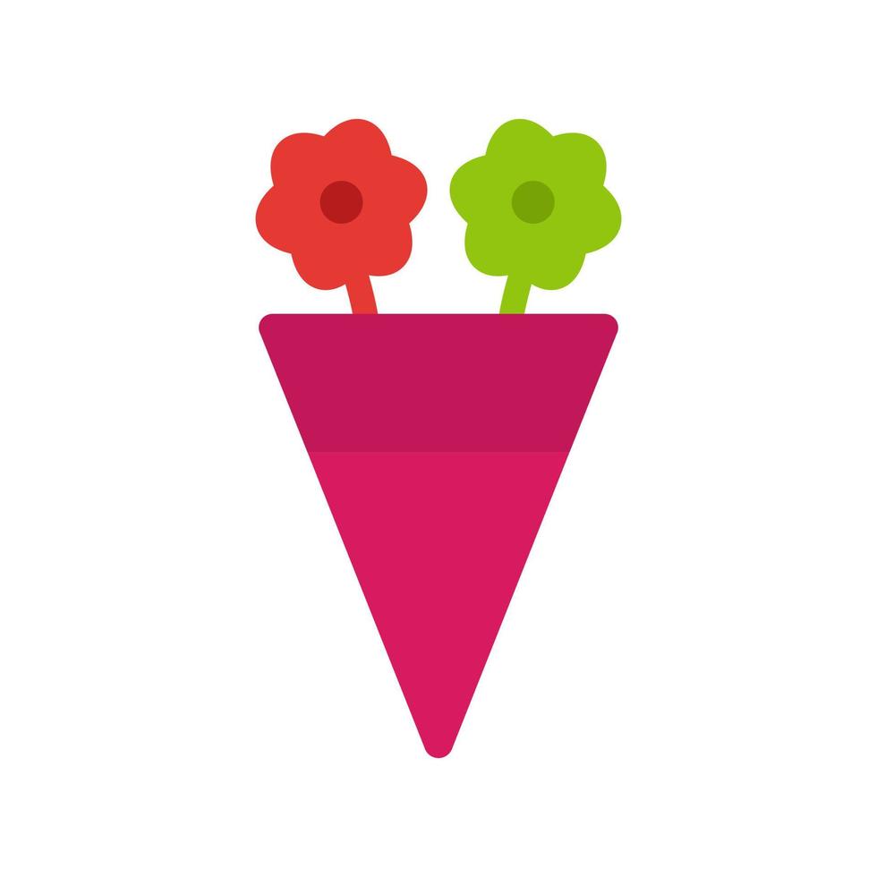 icono de línea de racimo de flores vector