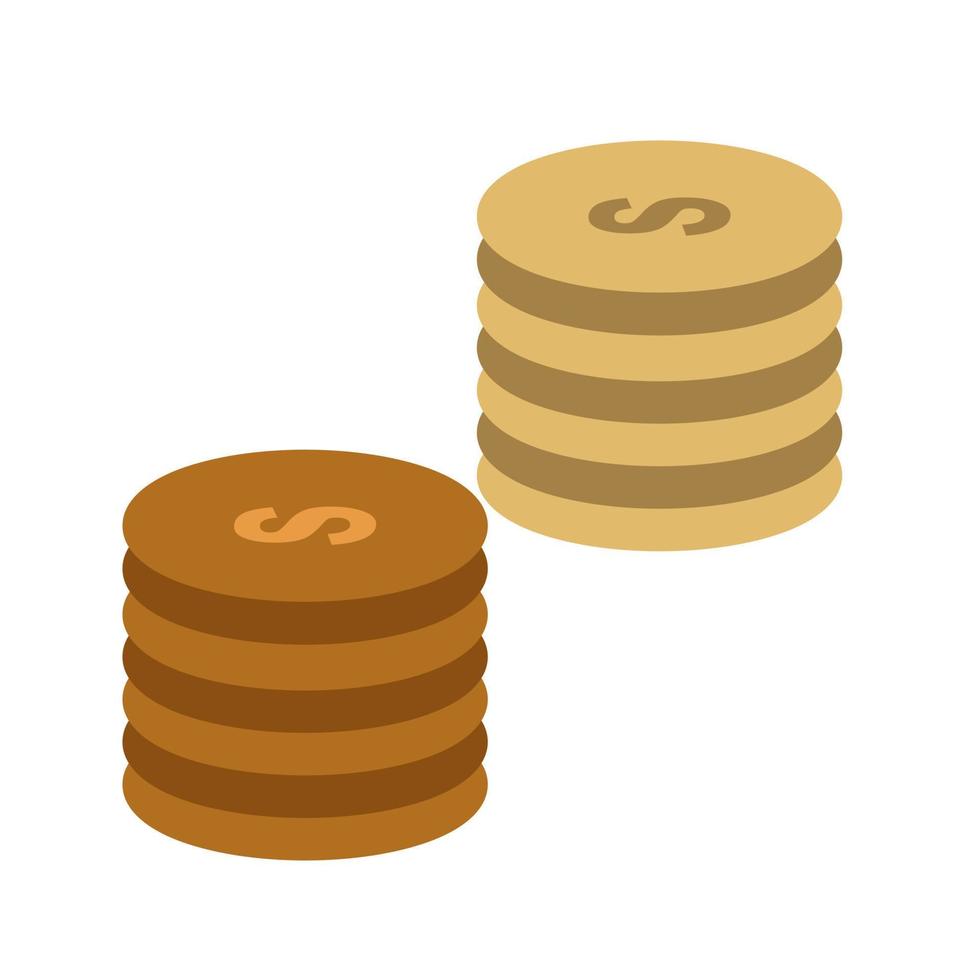 Stacks of Coins Line Icon vector