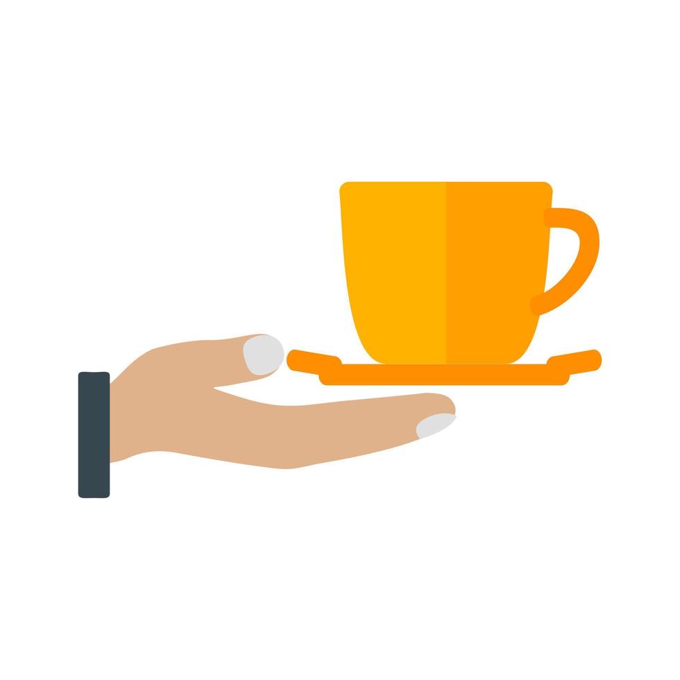 Serve Tea Line Icon vector