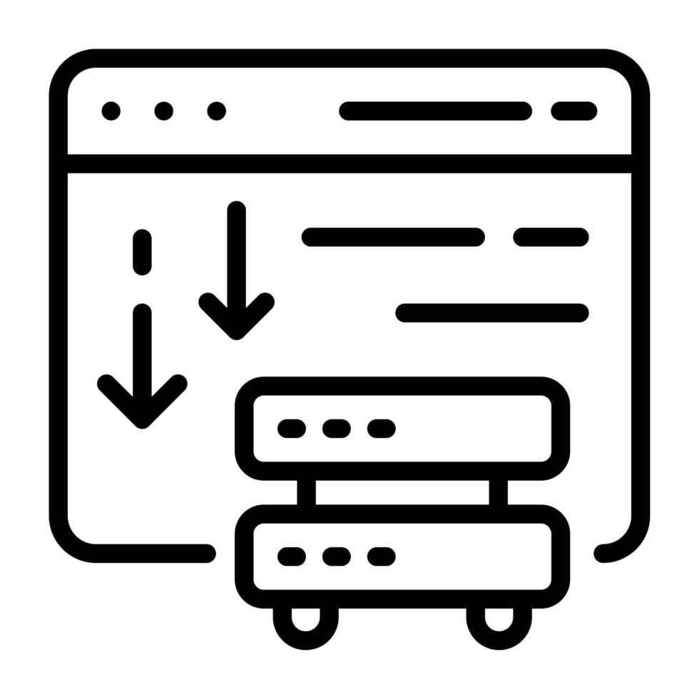 Check out linear icon of website hosting vector