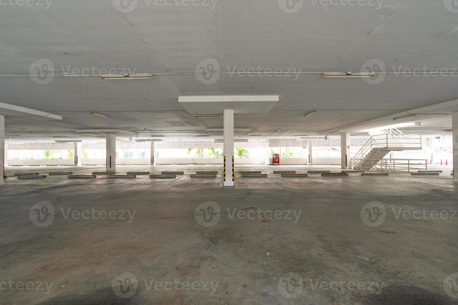 Parking garage department store interior Empty parking lot or garage interior Business building office photo