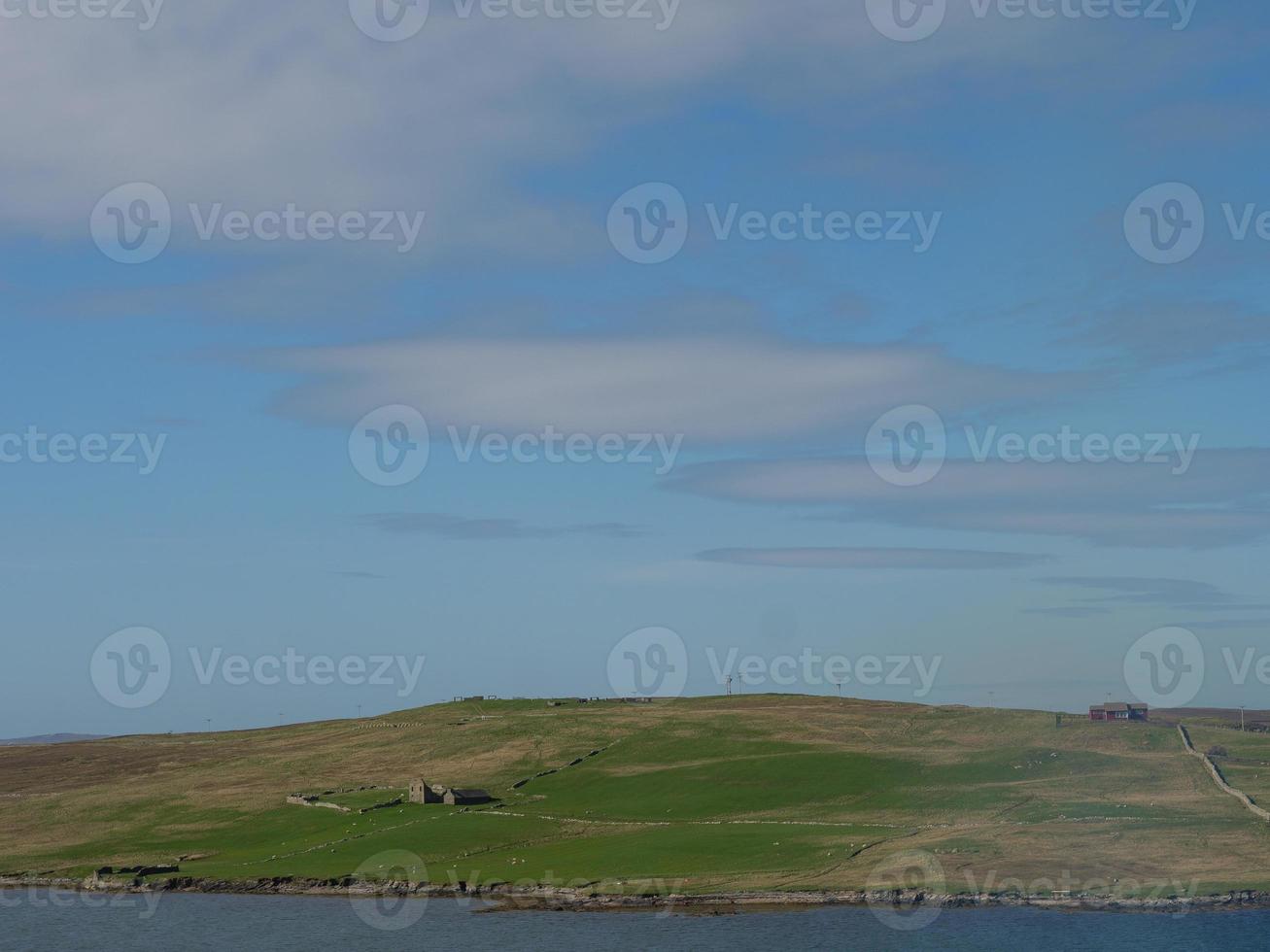 Lerwick city on the shetland island photo