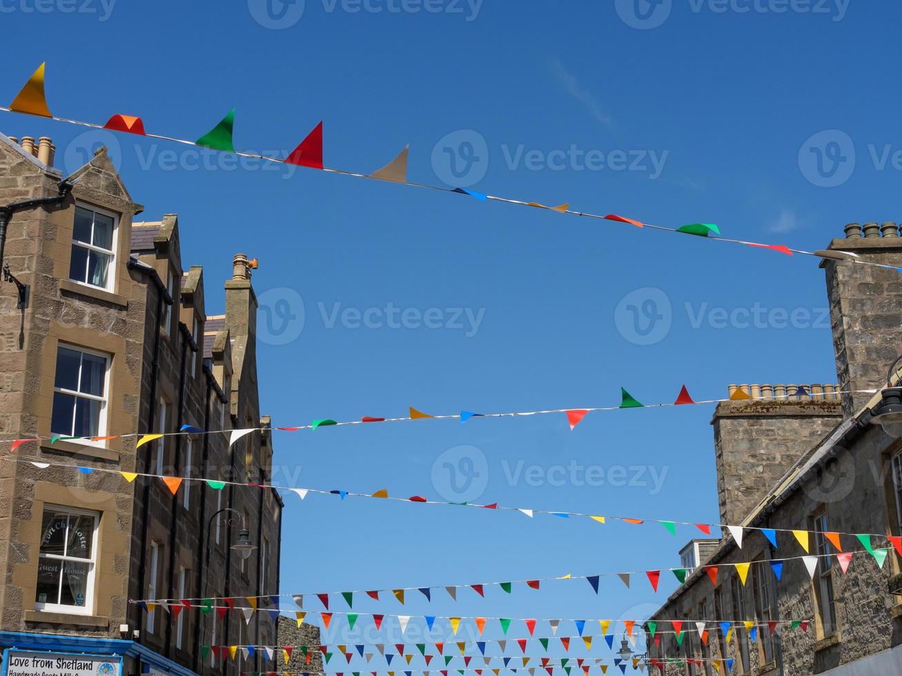 Lerwick city on the shetland island photo