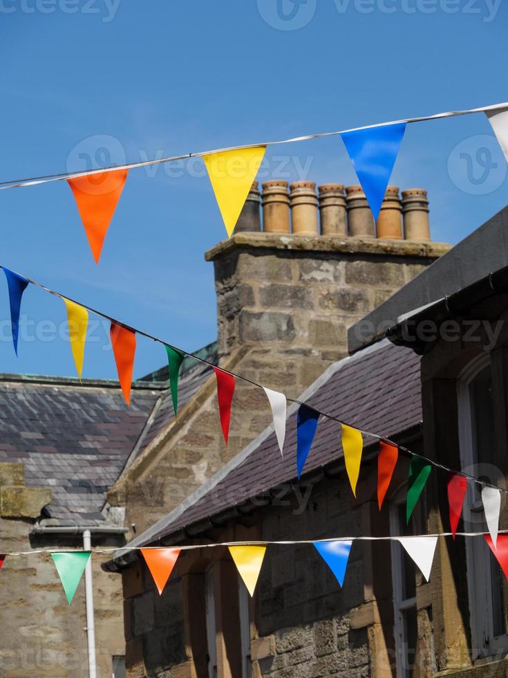 ciudad de lerwick en la isla shetland foto