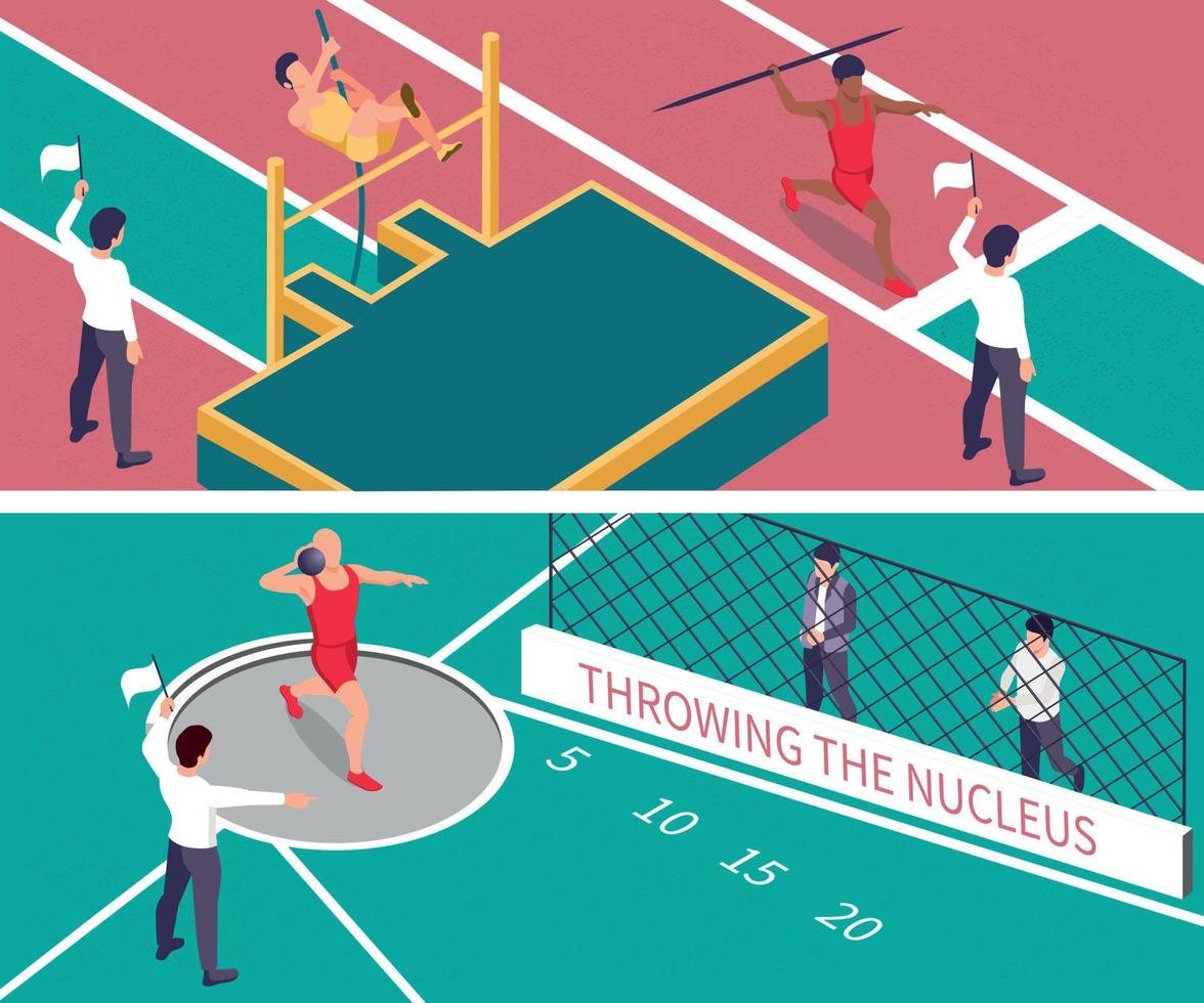Outdoor Athletics Horizontal Banners vector
