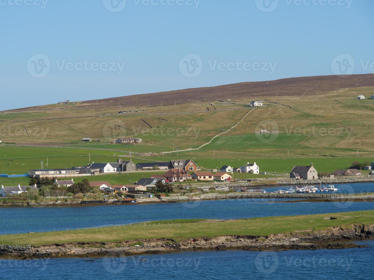 la ciudad de lerwick y la isla shetland foto