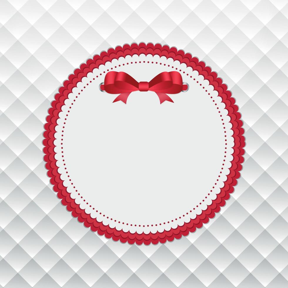 Vintage Frame with Bow  Background. Vector Illustration