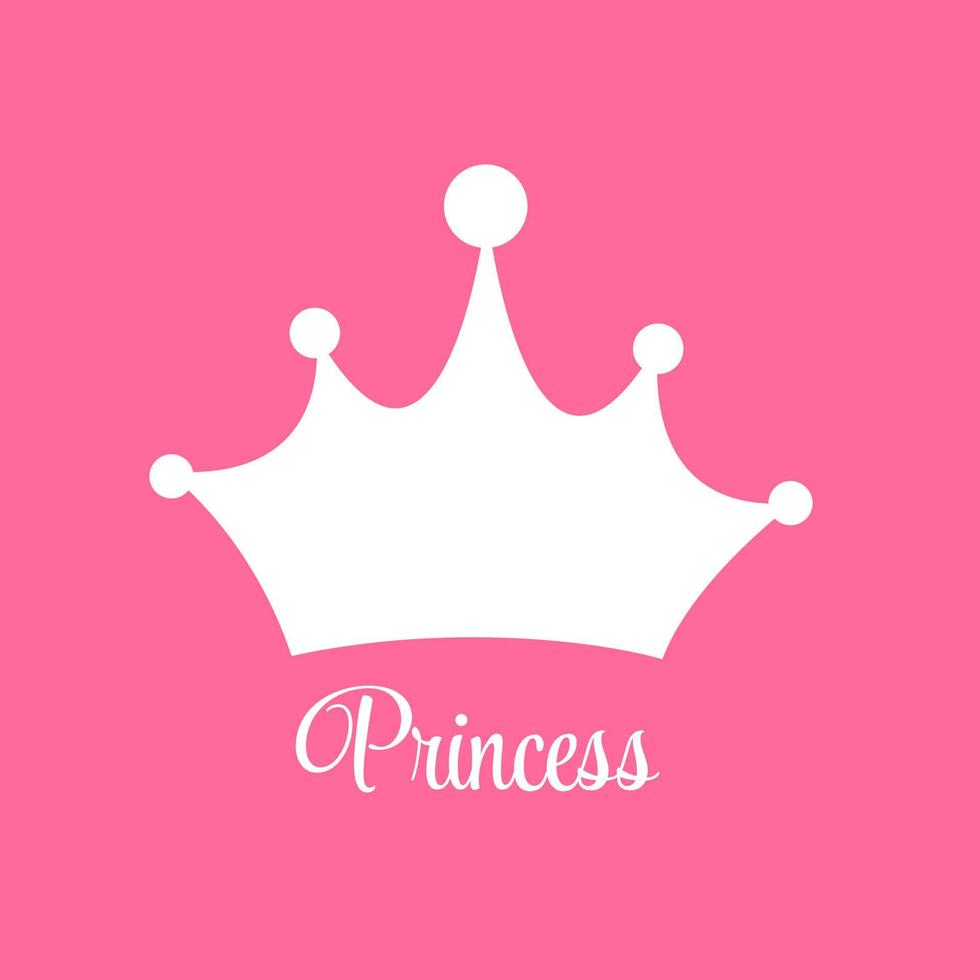 Princess  Background with Crown Vector Illustration