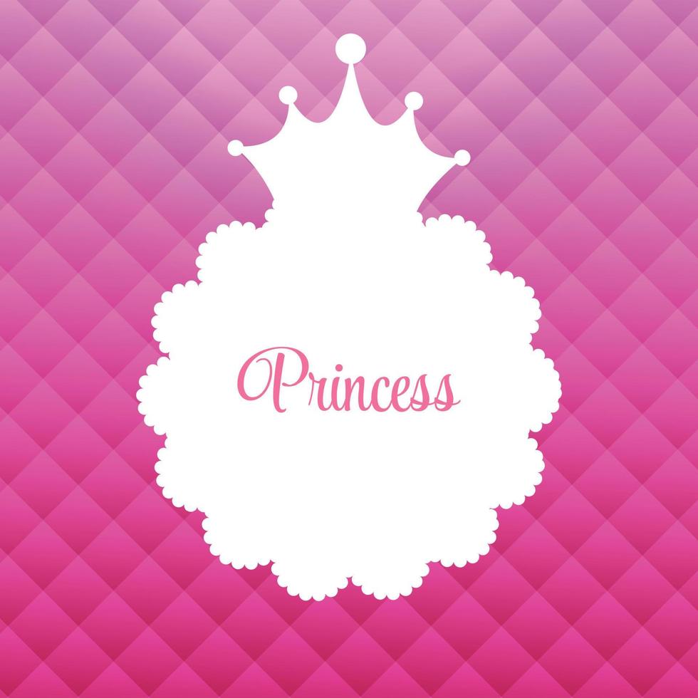 Princess  Background with Crown Vector Illustration