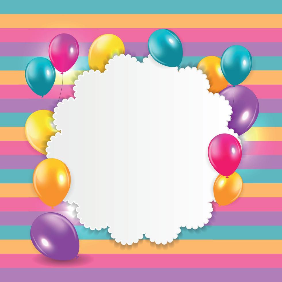 Glossy Balloons Background Vector Illustration EPS