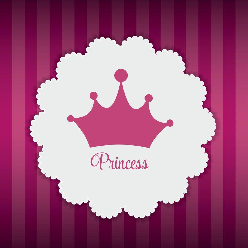 Fondo de princesa con ilustración de vector de corona