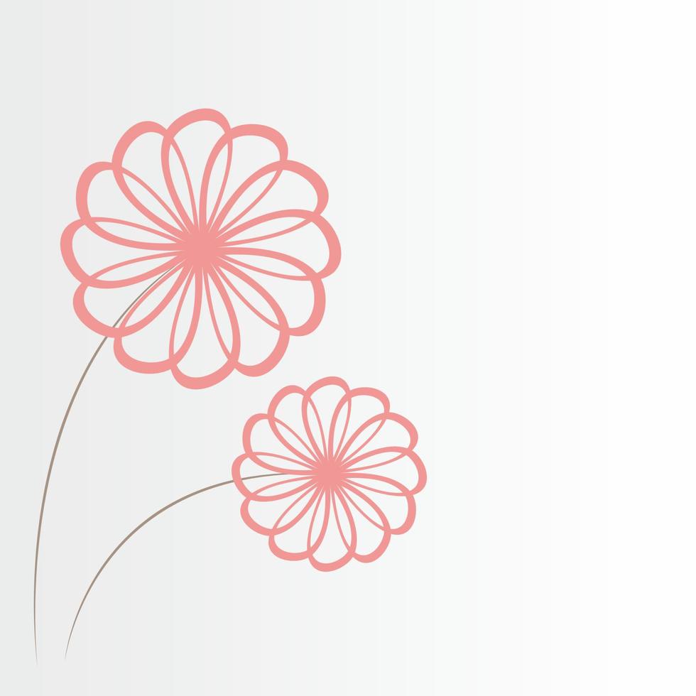 Abstract colorful background with flowers. Vector illustration