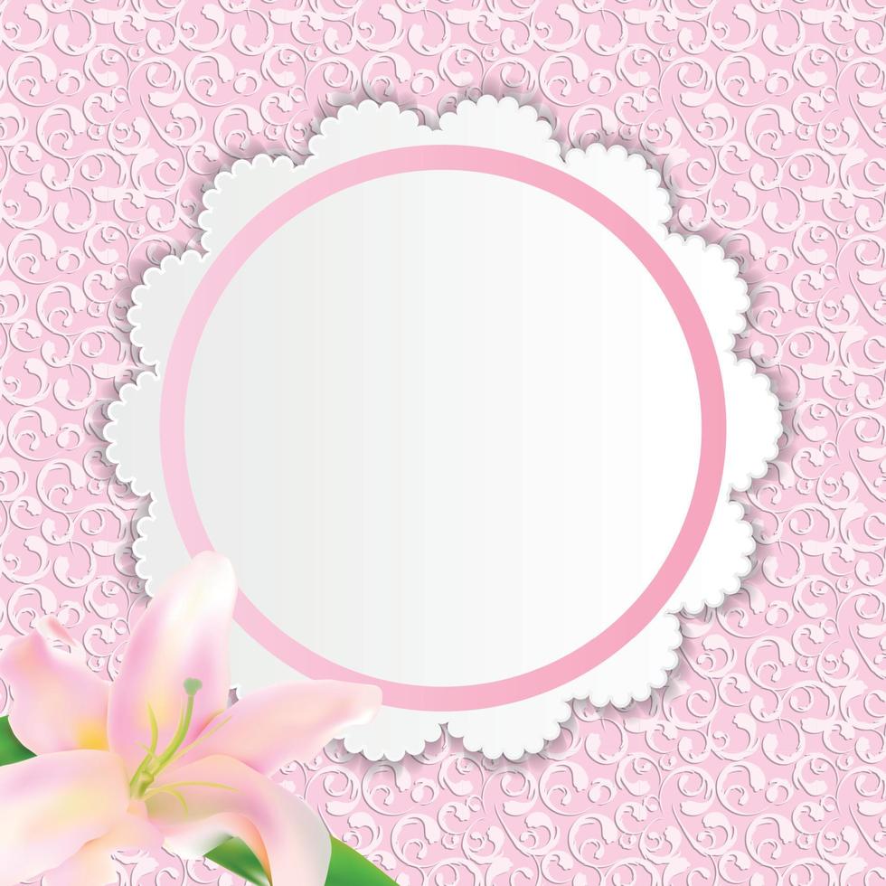 Frame in Vintage Background. Vector Illustration.