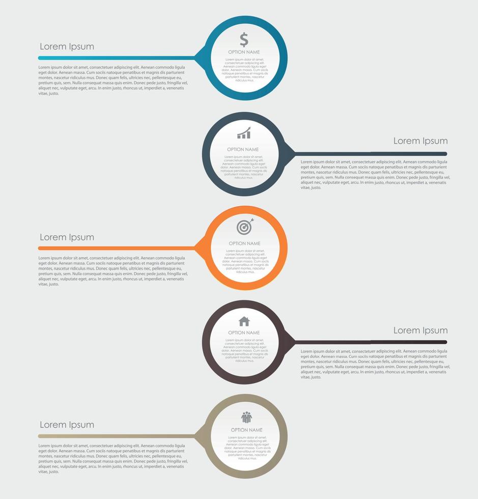 elementos de diseño infográfico para su ilustración de vector de negocio.