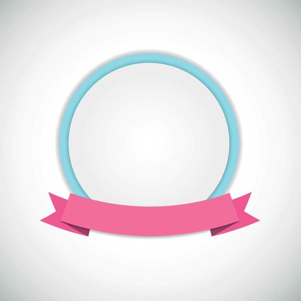 Frame with Ribbon . Vector Illustration