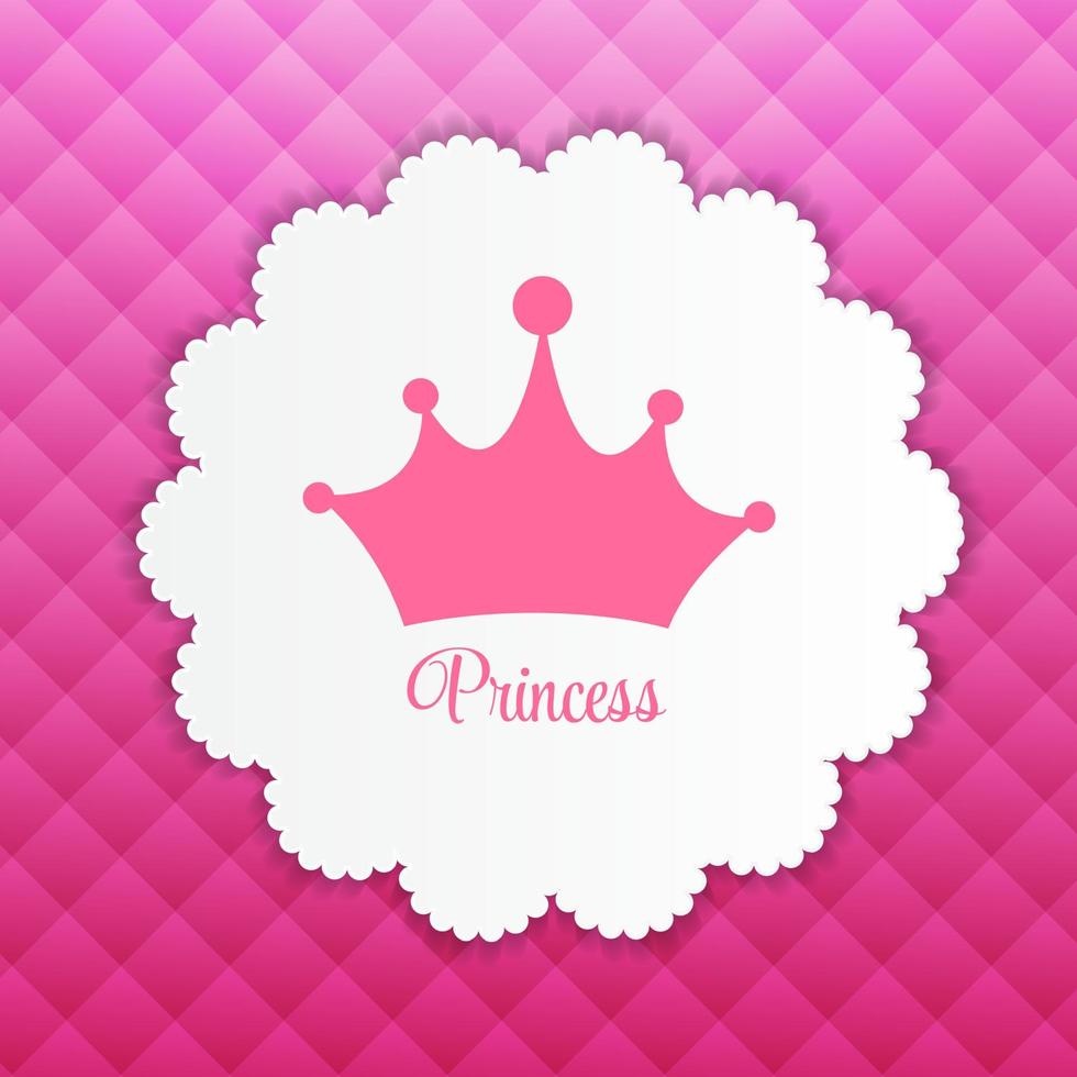 Fondo de princesa con ilustración de vector de corona