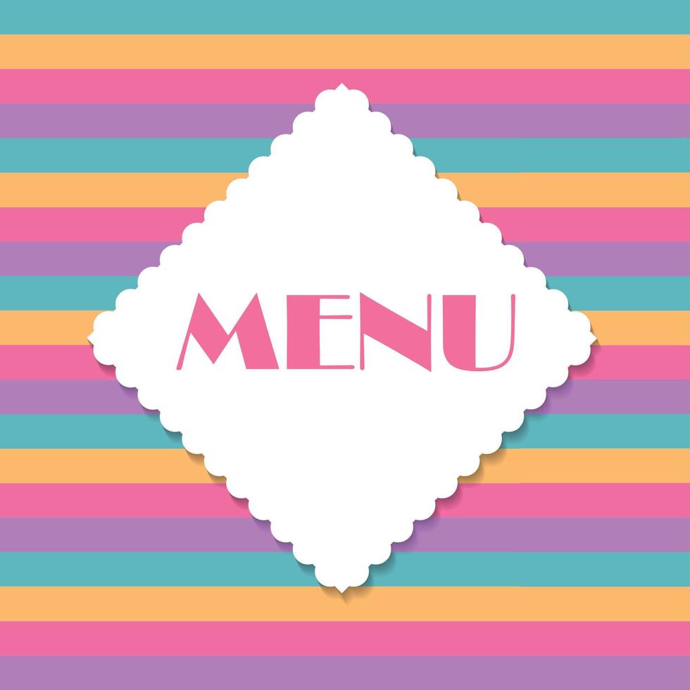 Restaurant Menu Template Vector Illustration