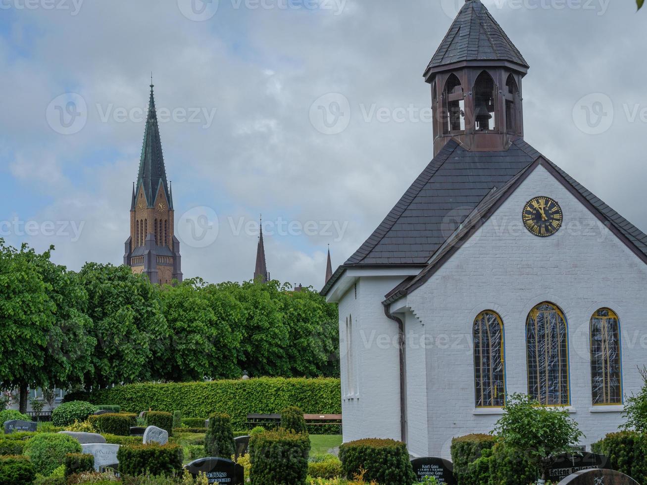 Schleswig city with the village of Holm photo