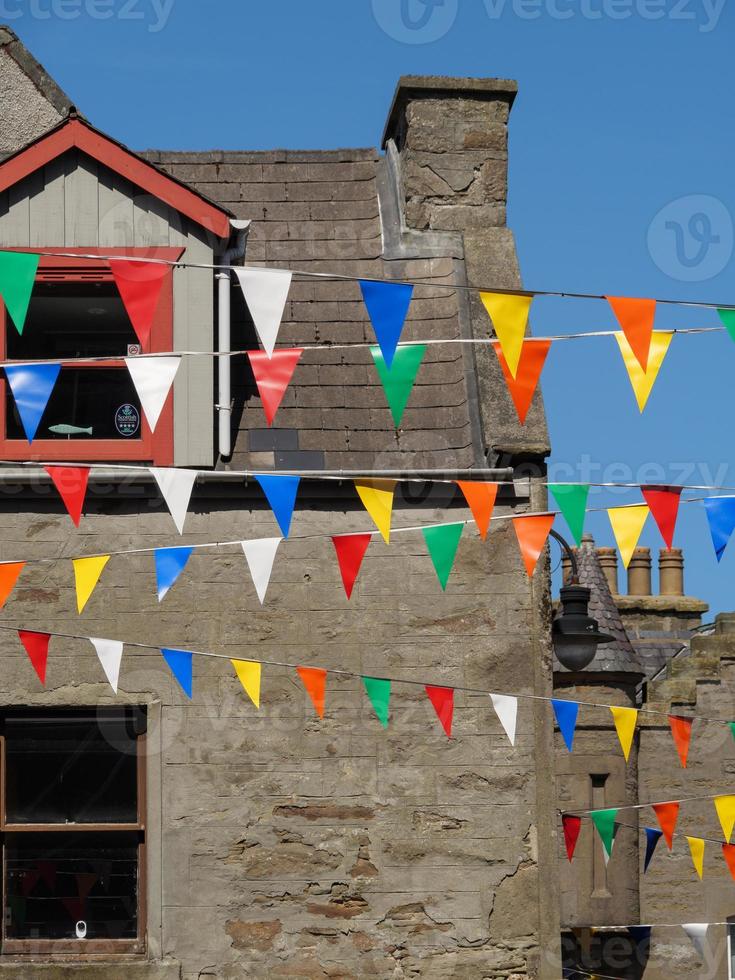 ciudad de lerwick en la isla shetland foto