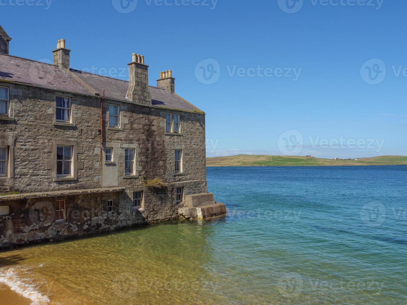 la ciudad de lerwick y la isla shetland foto