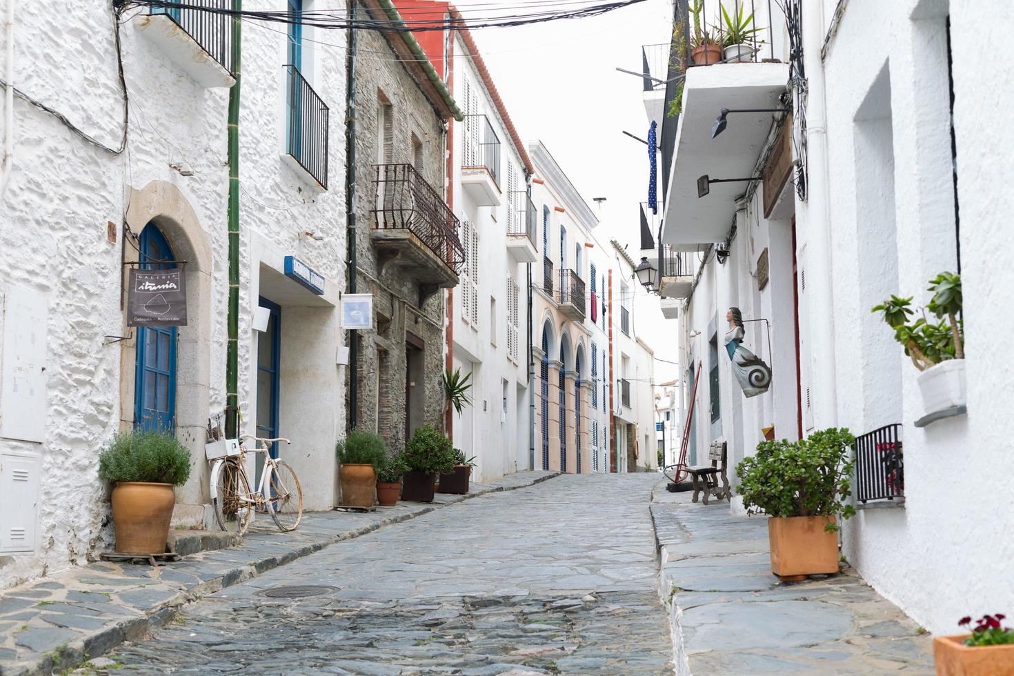 Cadaques village in winter in the north of Catalonia, Spain on the Costa Brava. photo