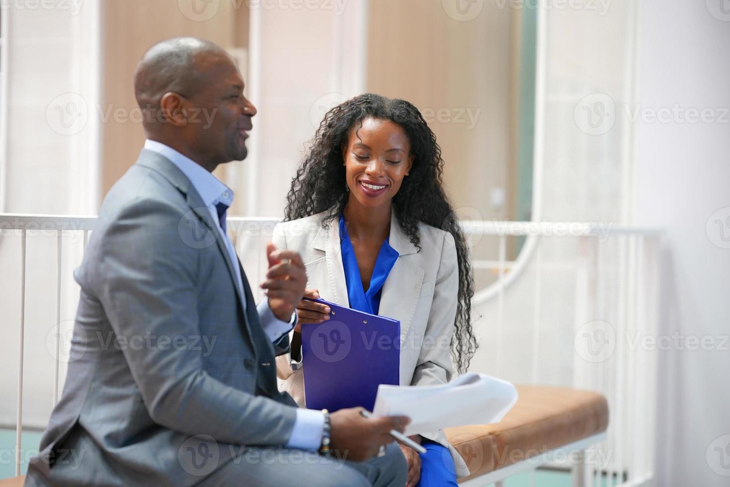 business coworkers, Business colleagues discussing working data and working together in office. Entrepreneurs co-working photo