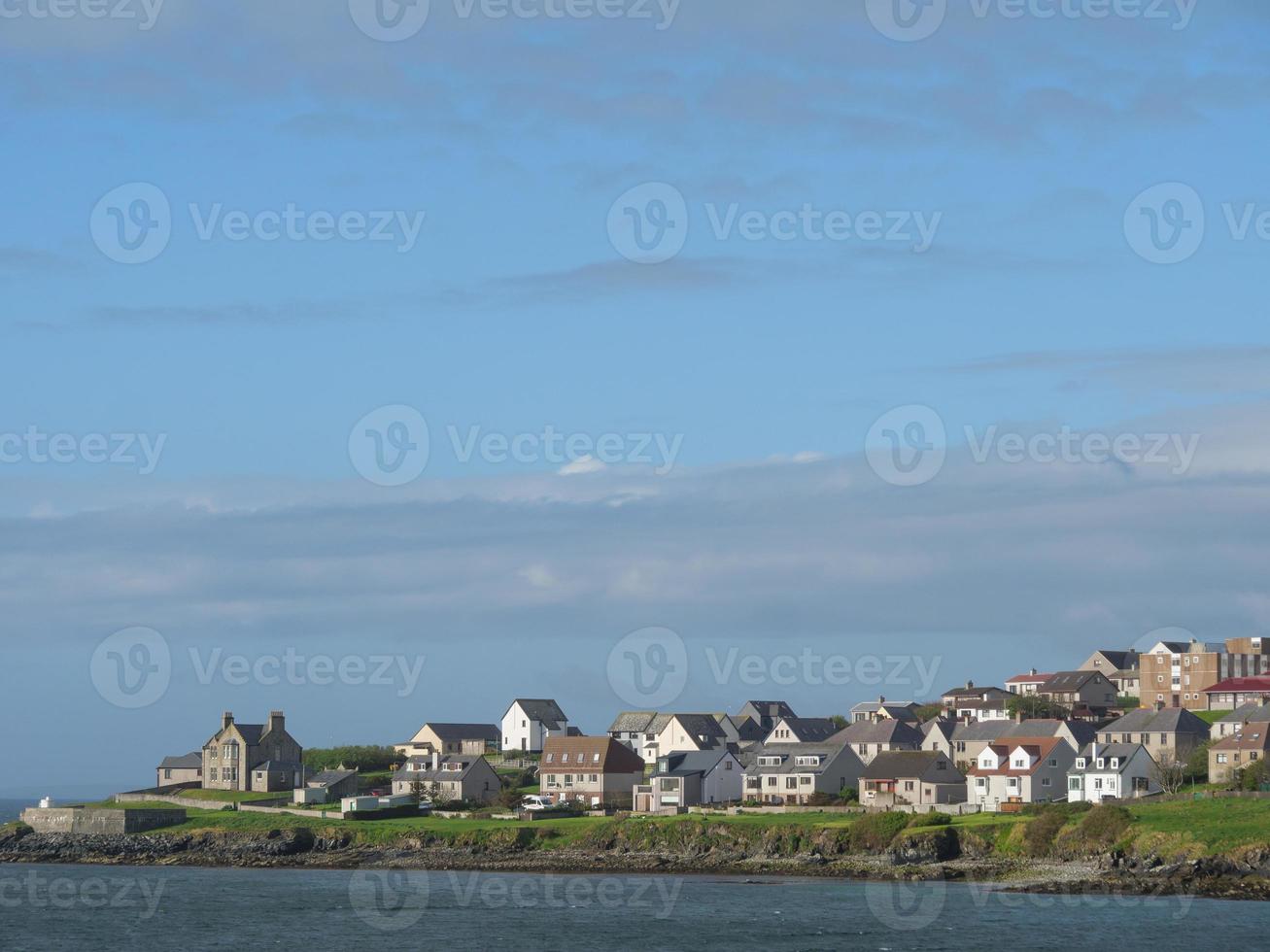 la ciudad de lerwick y las islas shetland foto