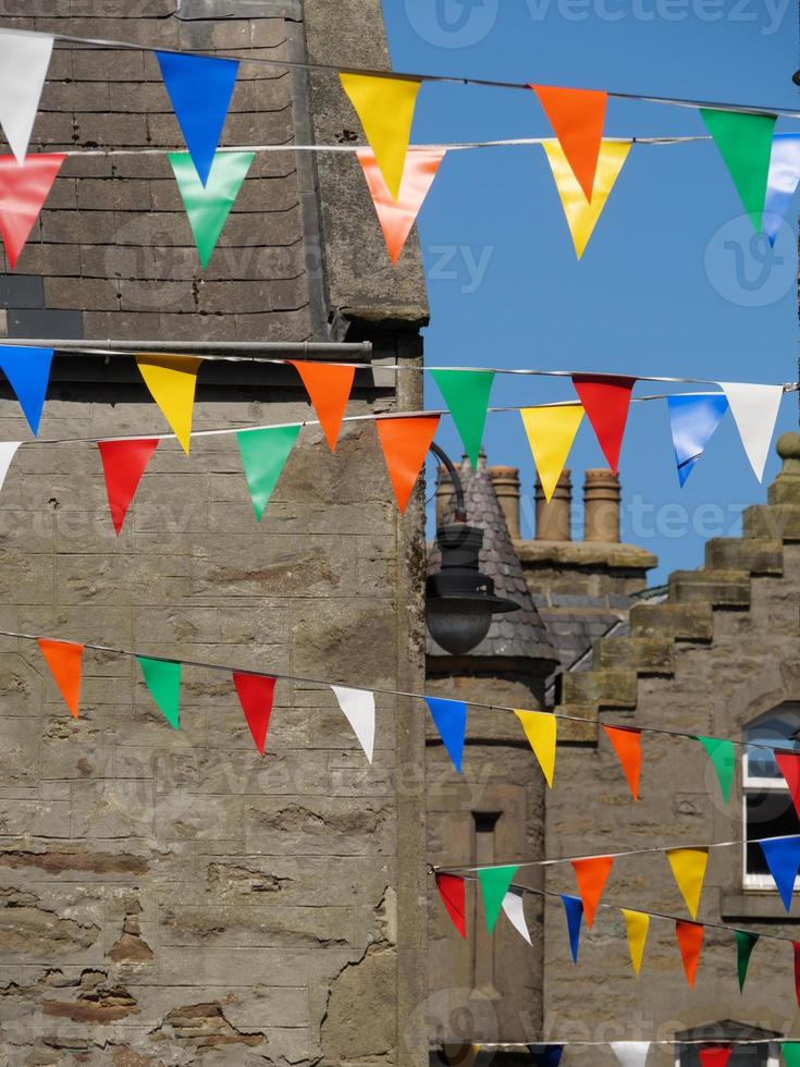 Lerwick city on the shetland island photo