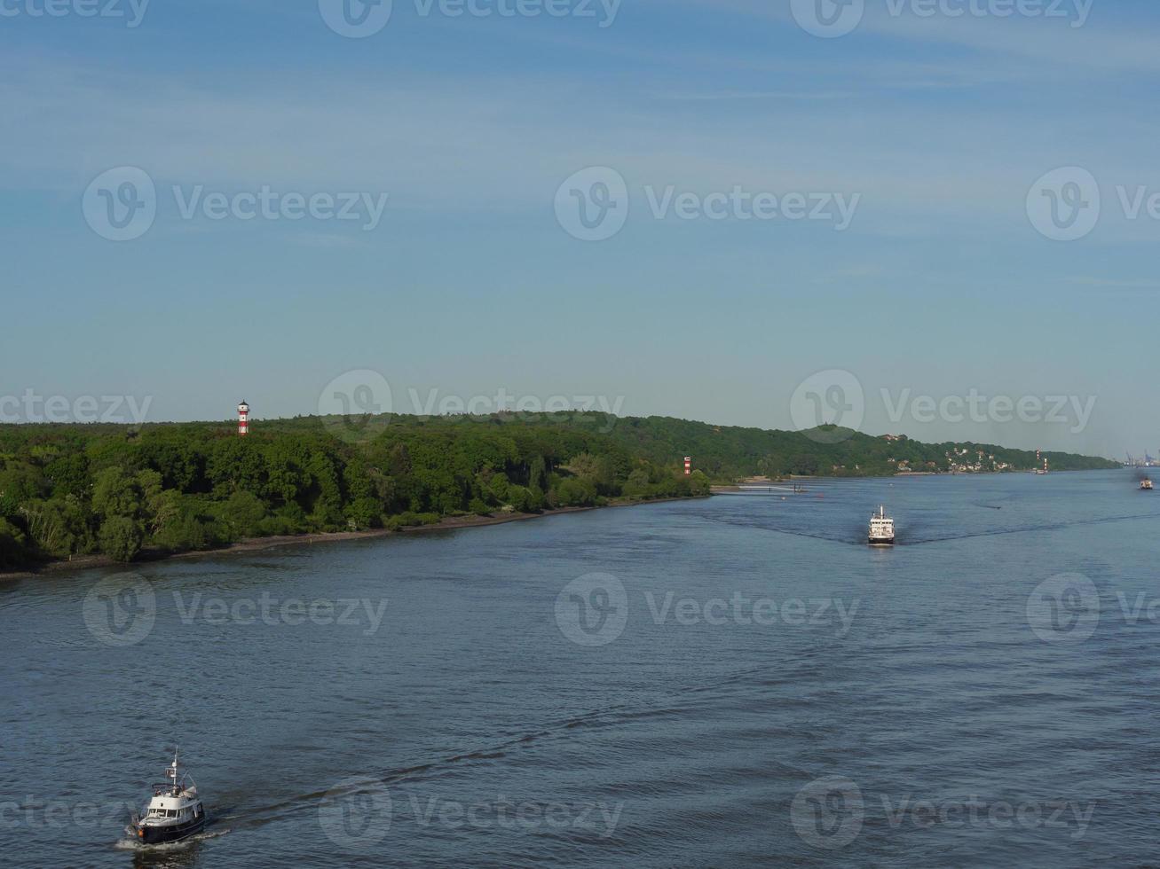 hamburgo y el río elba foto