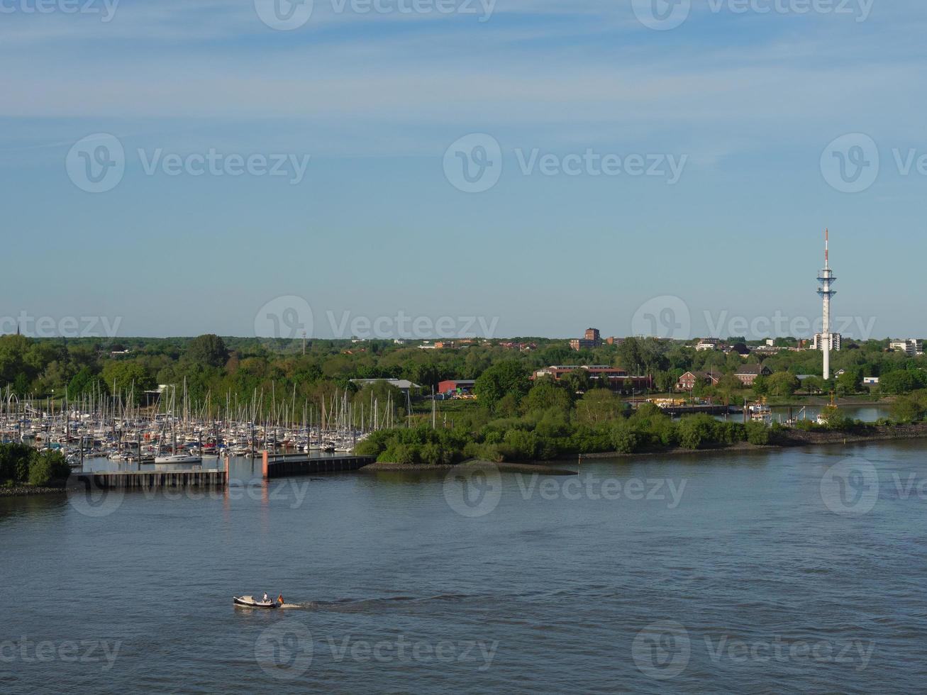 hamburgo y el río elba foto