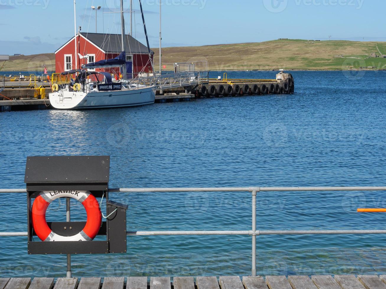 la ciudad de lerwick y la isla shetland foto