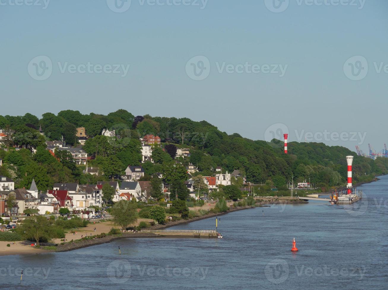 hamburgo y el río elba foto