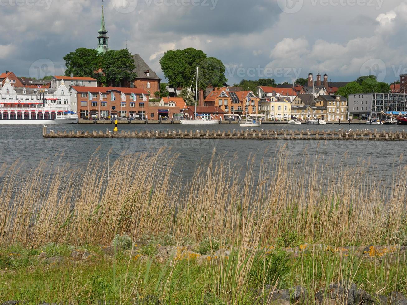 the city of kappeln at the river schlei photo