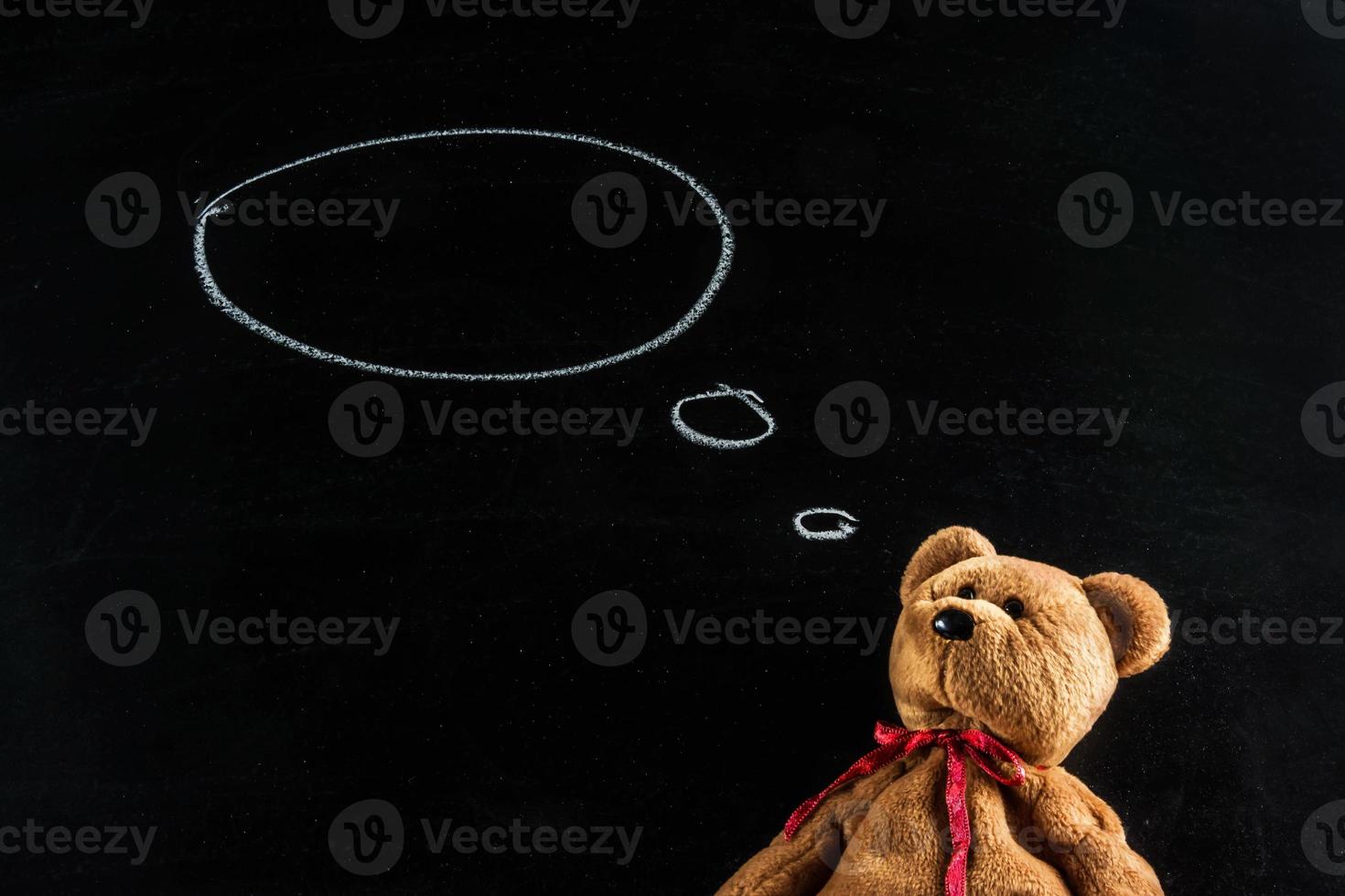 teddy bear with blackboard , background photo