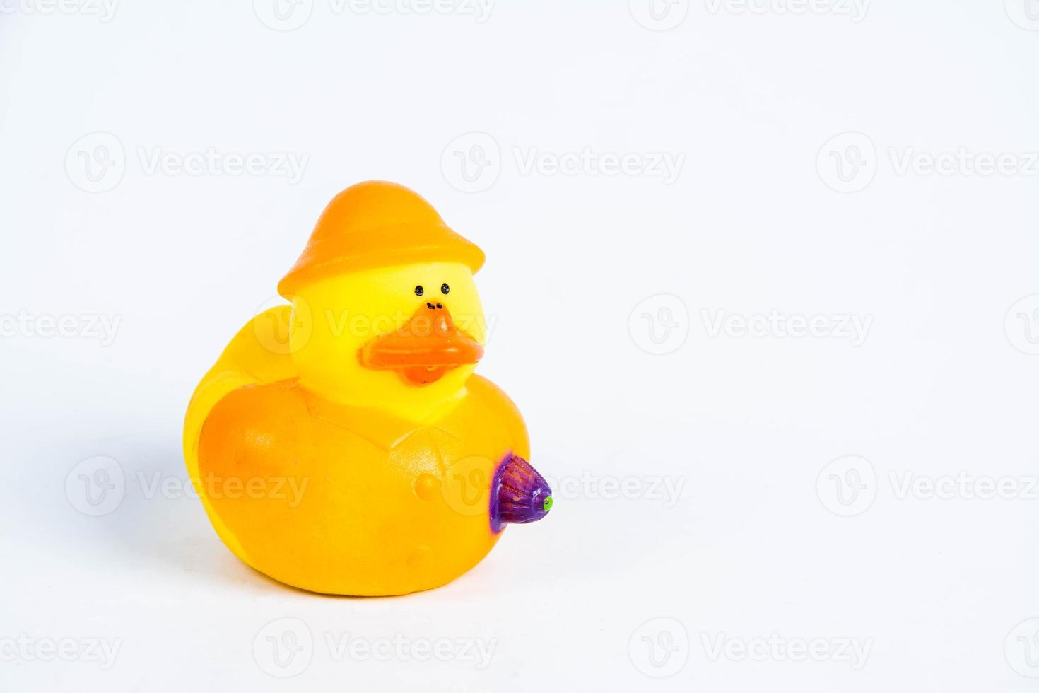 bath duck on white background duck toy Cute rubber duck photo