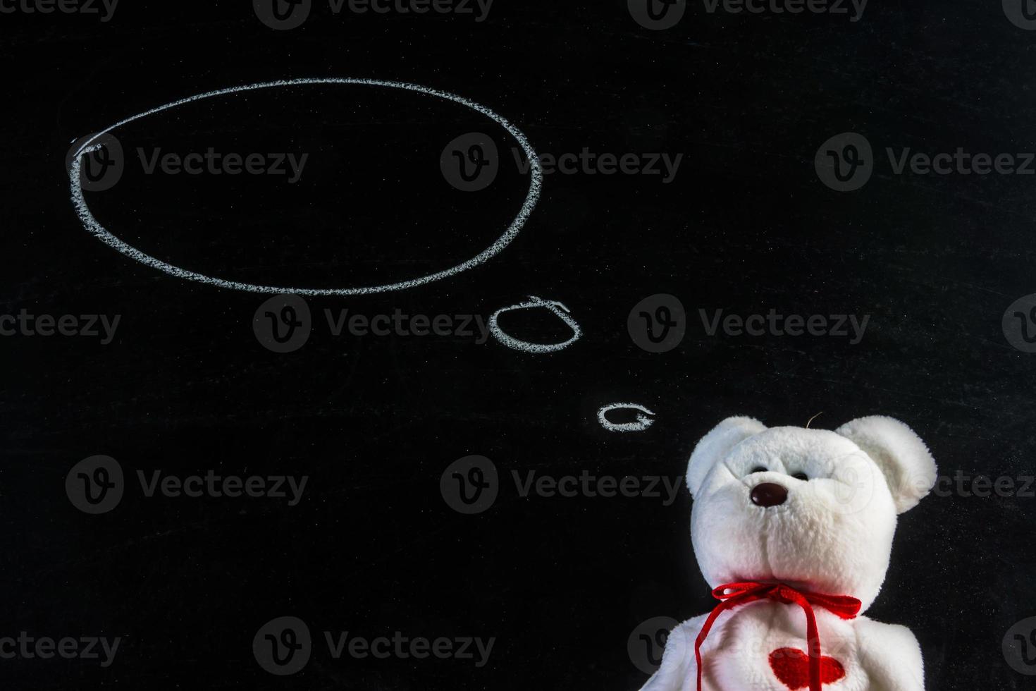 teddy bear with blackboard , background photo