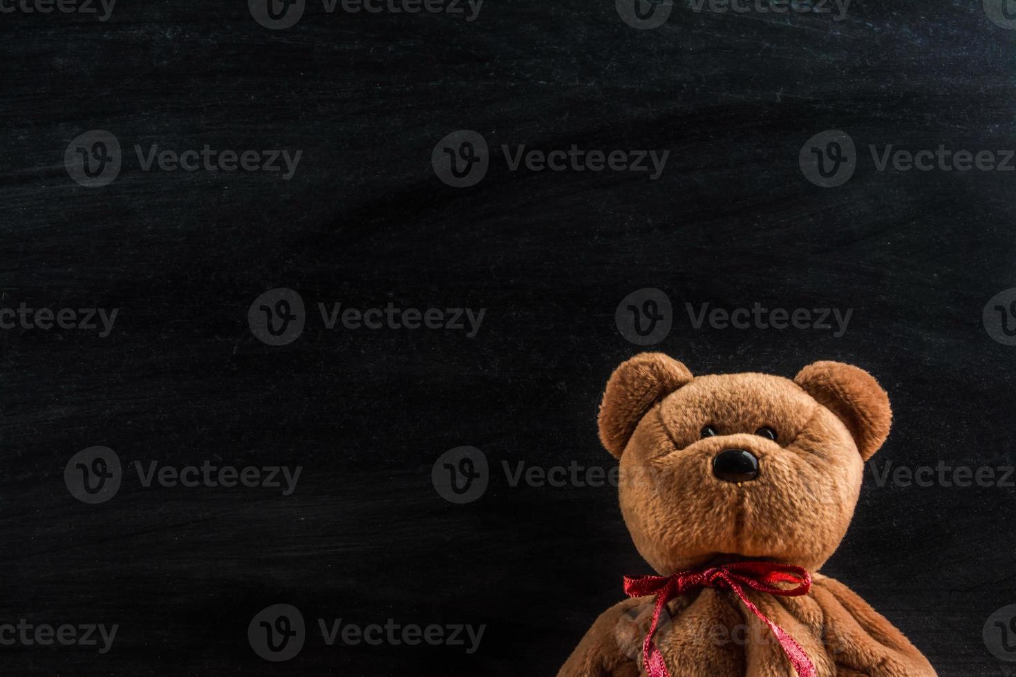 teddy bear with blackboard , background photo