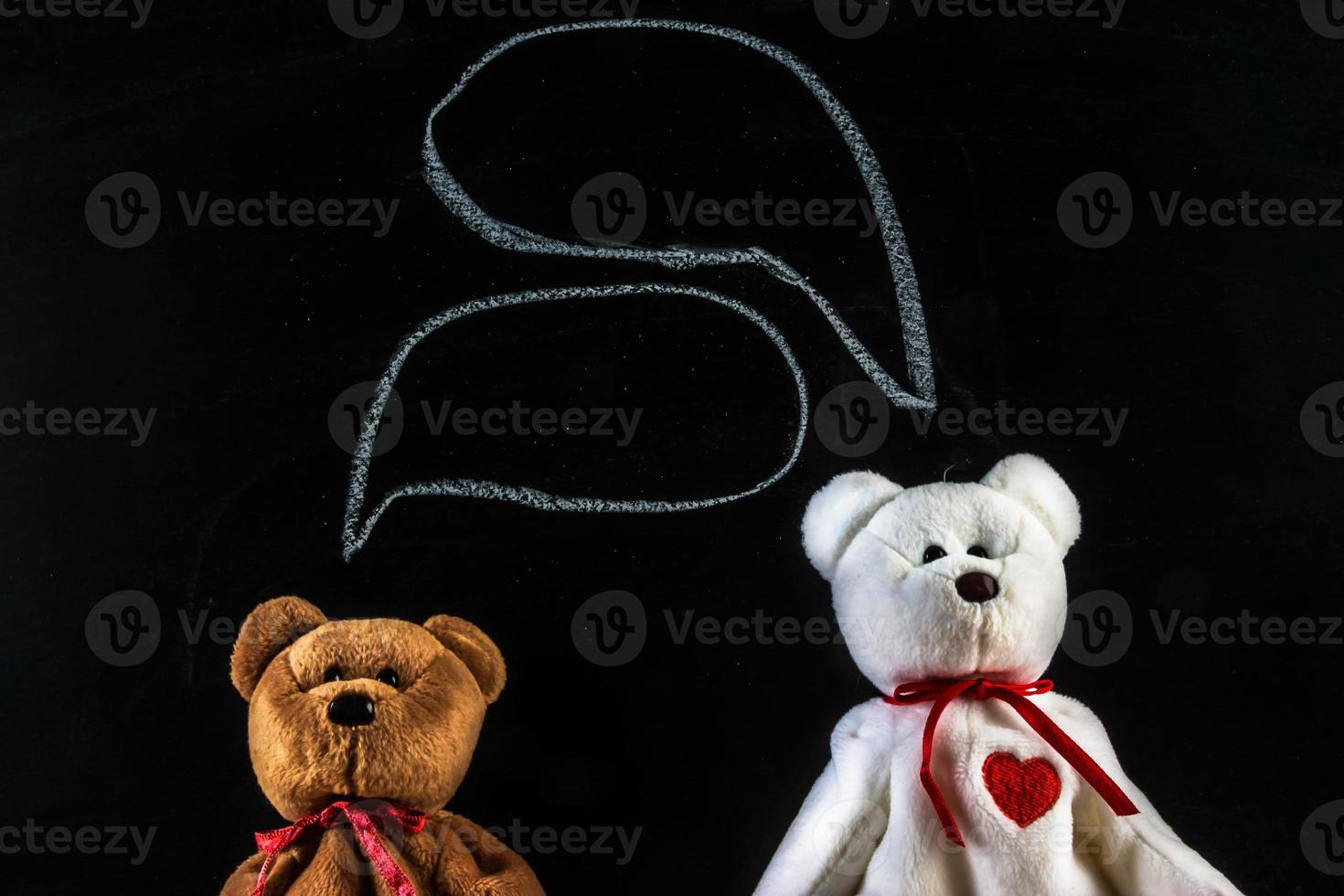 teddy bear with blackboard , background photo