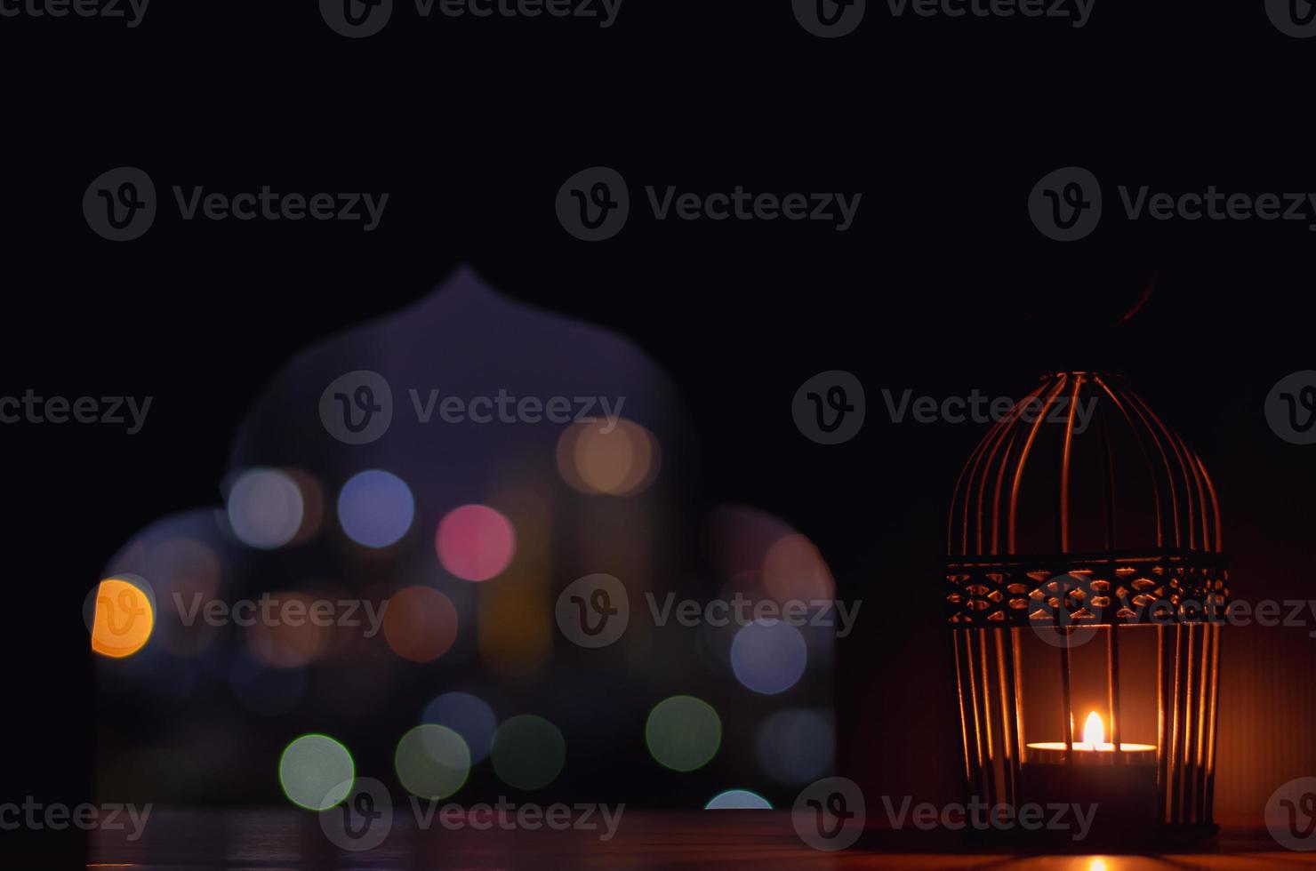 Lantern that have moon symbol for Islamic new year. photo