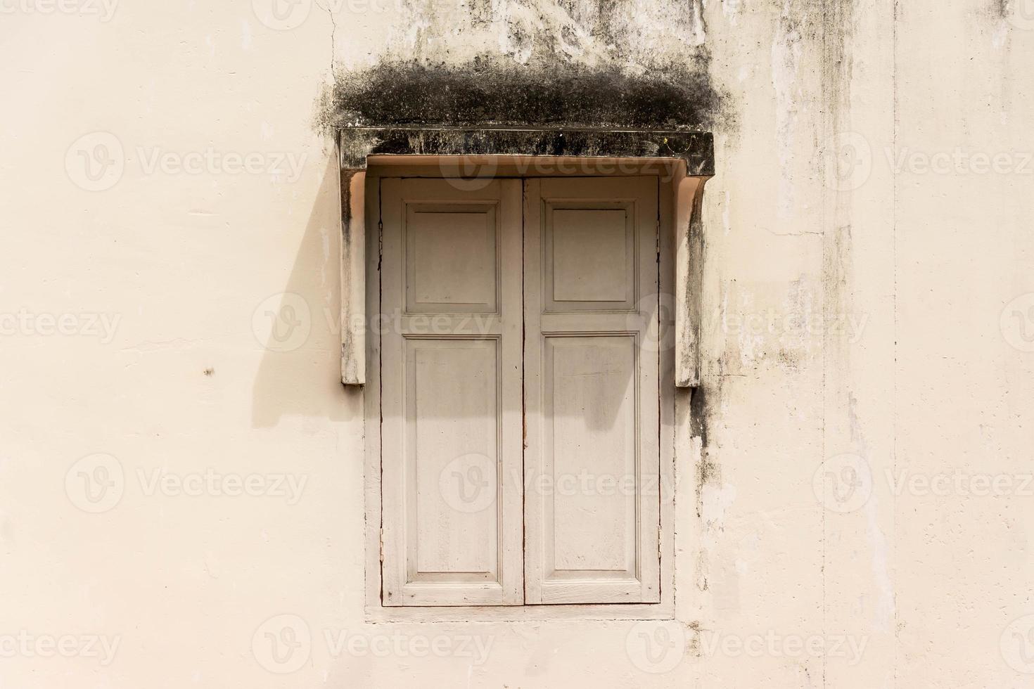 old vintage window worn wooden door photo